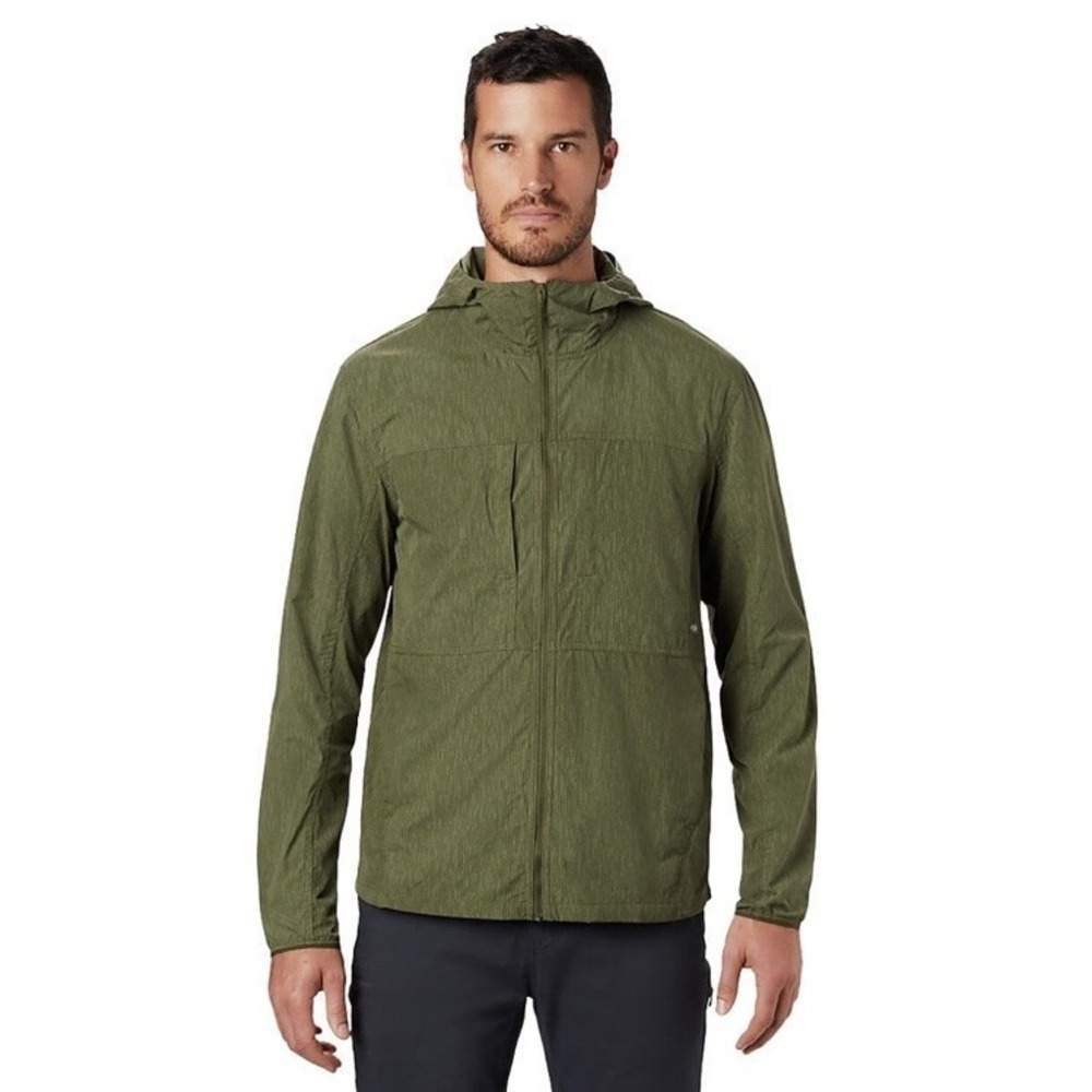Mountain Hardware Echo Lake Hooded Jacket Size XL Green Nylon Lightweight